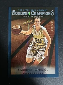 Sabrina Ionescu 2021 Upped Deck Goodwin Champions #GB-7 All-World Turquoise /499 - Picture 1 of 2