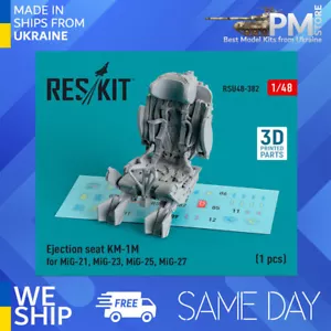 Reskit RSU48-0382 1/48 Ejection seat KM-1M for MiG-21, MiG-23, MiG-25, MiG-27 - Picture 1 of 2