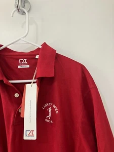Cutter & Buck CD Drytec Liskey Open bordeaux polo golf camicia uomo grande nuova con etichette - Foto 1 di 2