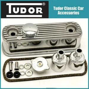 MG Midget 1958-70 Engine Dress Up Kit Rocker Cover, Rad Cap, Dash Pots, Oil Cap - Picture 1 of 14