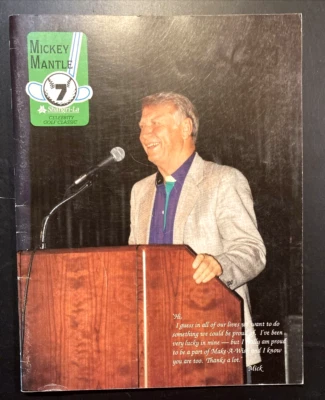 1993 Mickey Mantle Shangri La Celebrity Golf Classic Souvenir Book - Image 1 of 4