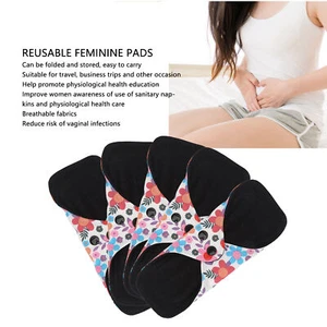 5pcs Reusable Menstrual Pads Breathable Highly Absorbent Cotton Postpartum S EUJ - Picture 1 of 33