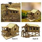 Wooden 3D Puzzle House 1/72 Wooden Cabin for Accessory Layout Model Railway