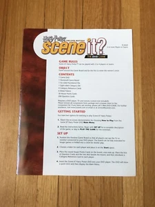 Harry Potter Scene It Deluxe Edition Replacement Parts Pieces Instruction Sheet - Picture 1 of 1