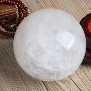 140mm NATURAL Angola Blanco CRISTAL CUARZO ESFERA BOLA PIEDRA PRECIOSA CURATIVA + Soporte - Imagen 1 de 14