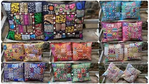 Shells Cushion Cover Pillow Case Banjara Embroidery Wholesale Lot 10 pc - Picture 1 of 10