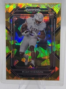 2023 Panini Prizm Draft Picks - Bijan Robinson #115 Gold Ice Prizm (RC) - Foto 1 di 2