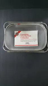 Norpro New Professional Over The Sink Expanding Stainless Steel Colander14"To22" - Picture 1 of 6