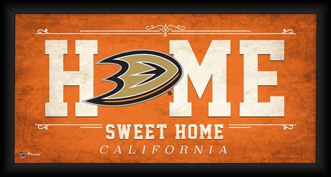 Anaheim Ducks Framed 10" x 20" Home Sweet Home Collage Cover