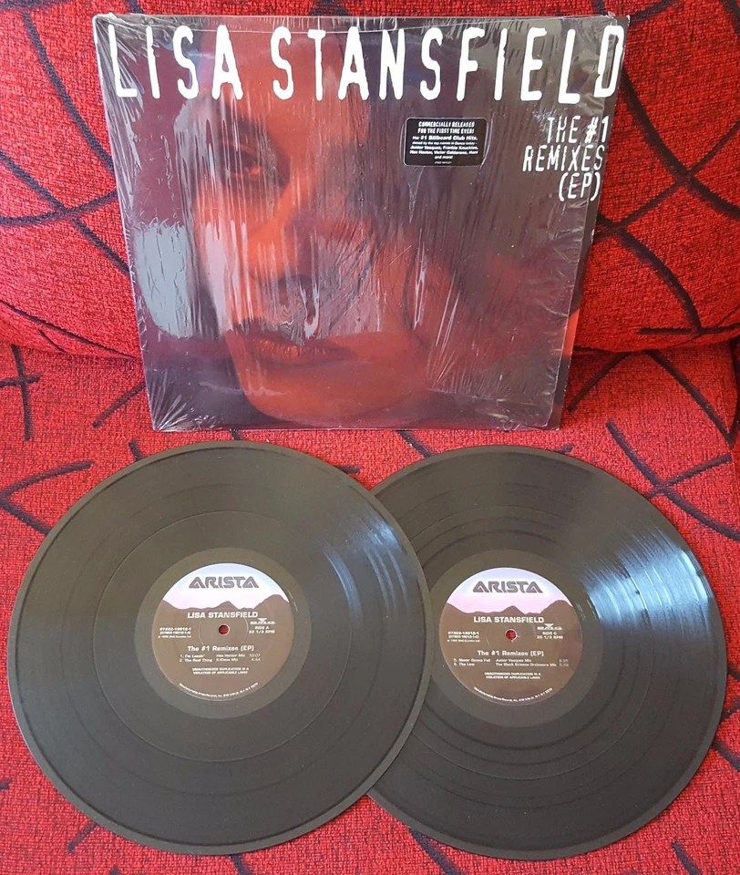 LISA STANSFIELD **The #1 Remixes (EP)** 1998 USA 2 x 12" SINGLE LP w/ STICKER! - Image 1 of 1