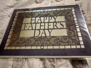 New Papyrus Fathers Day Card In Silver Foil Lettering & Scroll - Free Shipping