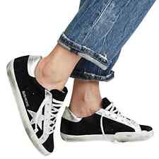 Golden Goose Black Sneakers GGDB Archive Suede Leather Metallic Silver 40 10