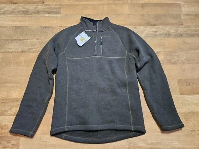 Smartwool men's medium forest green 1/4 zip very thick wool sweater - Image 1 of 4