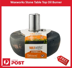 New Waxworks Stone Table Top Oil Burner + Free Shipping - Picture 1 of 3