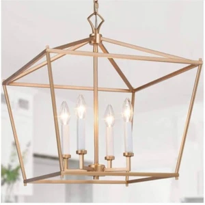 classy leaves Gold Chandelier, Lantern Pendant Light Fixtures, Foyer/Dining room - Picture 1 of 5