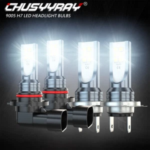 Kit combinado de bombillas de faros LED 9005 H7 haz alto/bajo para Hyundai Elantra 2017-2018 - Imagen 1 de 12