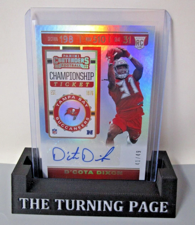 D'Cota Dixon 2019 Contenders #255 Championship Ticket Rookie RC Auto 41/49 - Image 1 of 3