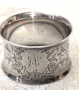 Towle Sterling Silver Napkin Ring with Monogram Engraving - Picture 1 of 5
