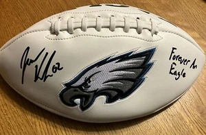 Jason Kelce Autographed Philadelphia Eagles White Panel Football W/Insc. (PSA) - Picture 1 of 2