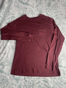 Vineyard Vines Shirt Mens Small Maroon Long Sleeve Cotton Whale - Picture 1 of 4