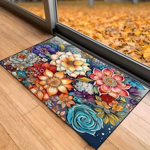 Beautiful Creative Flower Door Mat Non-slip Floor Rug Living Room Bedroom Entran - Picture 1 of 13