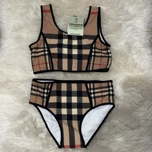 NWT Large Burberry Check Bikini Size 14 Years - Picture 1 of 7