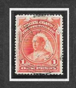 NIGERIA - NIGER COAST 1897 1d vermilion perf 15 vf used SG 67a - Picture 1 of 1