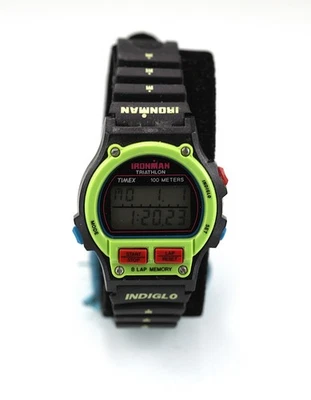 Timex Ironman Reloj Mujer Verde Negro Plástico 100m Luz Alarma Fecha Cron Cuarzo Foto 1 de 4