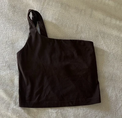 Lululemon Women's One Shoulder Tank Top Cami, Size 0 Brown - Image 1 of 4