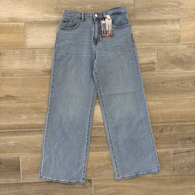 Levi's Girls Wide Leg Relaxed Stretch High Rise Denim Jeans Size 16 Multi Denim - Image 1 of 4