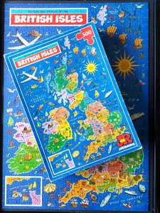 Picture Map Puzzle der Britischen Inseln Puzzle 500 Teile JR Puzzles - Bild 1 von 18