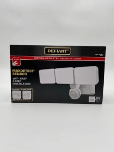 Defiant MaxDetect 240° White Motion Sensor Wired Outdoor 3-Head LED w Manual - Picture 1 of 5