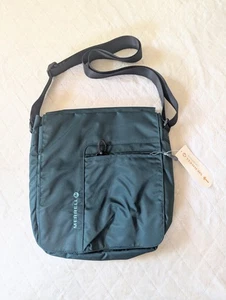 Nuevo Bolso Mensajero Merrell Verde Azulado Bandolera Correa para el Hombro Multi Compartimento Nuevo con Etiquetas - Imagen 1 de 8