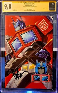TRANSFORMERS #12 Virgin Variant Cover CGC 9.8 Mel Milton Optimus Prime Remark - Bild 1 von 2