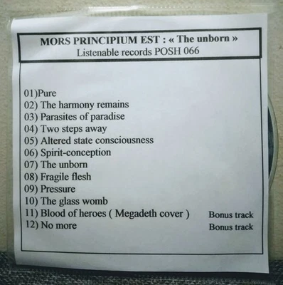Mors Principium Est - El no nacido. CD promocional nuevo. Foto 1 de 2