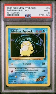 2000 Pokemon Gym Challenge Sabrina's Psyduck #99 1st Edition PSA 9 MINT - Picture 1 of 2
