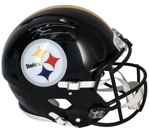 Casco de velocidad auténtico autografiado por Russell Wilson Pittsburgh Steelers fanáticos - Imagen 1 de 4