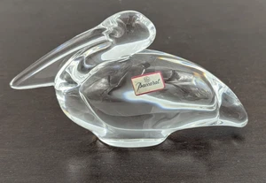 Baccarat Kristall Pelikan Figur Briefbeschwerer 4,5" Frankreich - Bild 1 von 13
