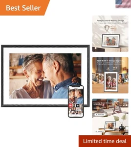 Stylish Wall-Mountable 10.1'' Digital Photo Frame - Perfect Gift for Loved Ones - Picture 1 of 11