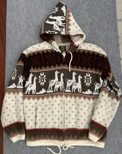 Giacca maglione Tejidos Ruminahui adulto taglia small S marrone azteco sud-ovest - Foto 1 di 12