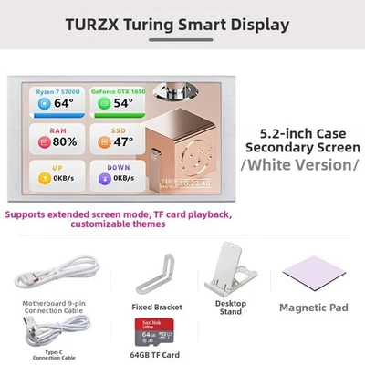 TURZX USB Portable 5 2 Inch IPS Display Secondary Monitor 1280 by 800 LCD - Image 1 of 3
