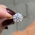 2.00 Ctw Round Cut Moissanite Solitaire Engagement Ring Solid 14K Two Tone Gold