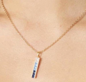Vince Camuto Blue Ombré Cubic Zirconia Necklace NEW - Picture 1 of 9