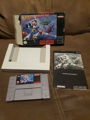 Mega Man X (Super Nintendo SNES)  w/ box and Instructions Good cond.       F - Image 1 of 4