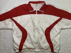 Vintage 90s Nike Full Zip Windbreaker Jacket Swoosh Bomber White Tag Size 2XL - Bild 1 von 9
