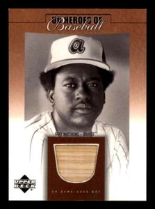 2001 Upper Deck Prospect Premieres Heroes of Baseball Game Bat BGM Gary Matthews - Picture 1 of 2