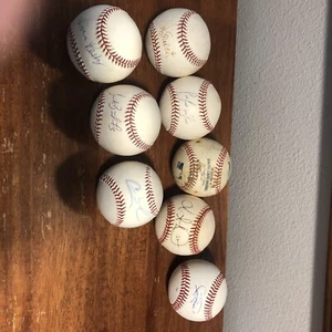 Lot Of 9 Autographed Auto Signed Baseballs MLB Some Non OMLB Signatures Unknown - Picture 1 of 11