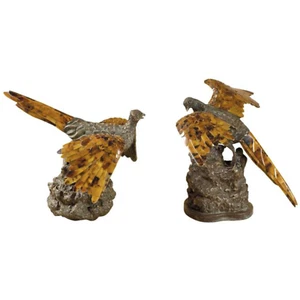 Maitland Smith Juego Esculturas de Pájaros - Pátina de Latón Verdigris Pájaros - Decoración del Hogar - Imagen 1 de 10