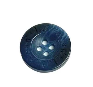 LL Bean Marbled MED BLUE 4 Hole Plastic Replacement Button 0.80" Fast Free Ship - Picture 1 of 6