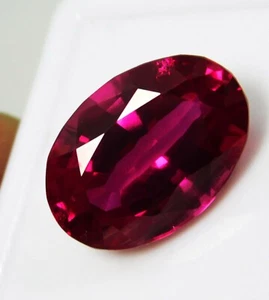 Raro granato di almandino ovale 10 ct certificato AAA+ pietra preziosa sfusa rosso naturale - Foto 1 di 4